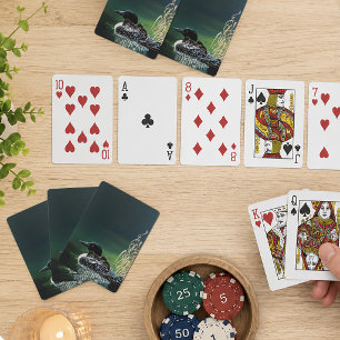 Baraja De Cartas Familia de Somormujo Común Lago Vida Silvestre Nat