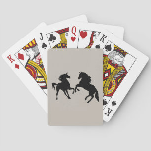 Baraja De Cartas Familia de tarjetas de juego de pareja de caballos