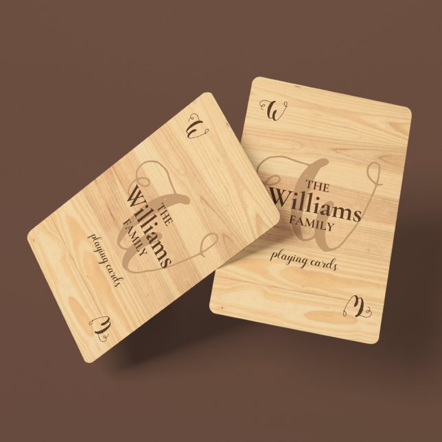 Baraja De Cartas Familia Monogramada Madera como (Subido por el creador)