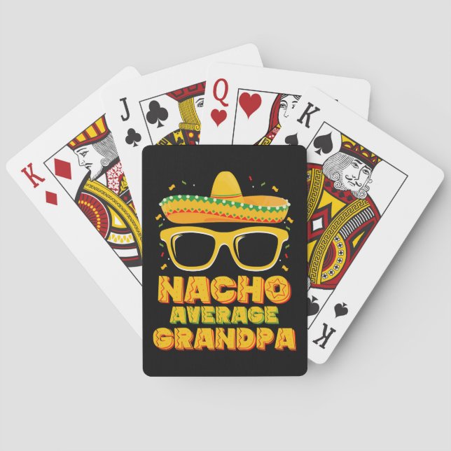 Baraja De Cartas Familia Nacho Promedio Abuelo Cinco De Mayo (Reverso)