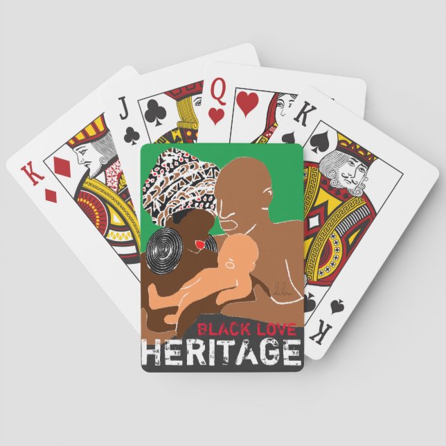 Baraja De Cartas Familia Negra Amor Negro Patrimonio AFRICANO (Reverso)
