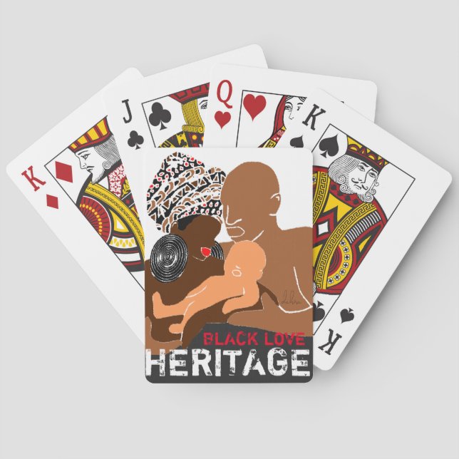 Baraja De Cartas Familia Negra Amor Negro Patrimonio AFRICANO (Reverso)