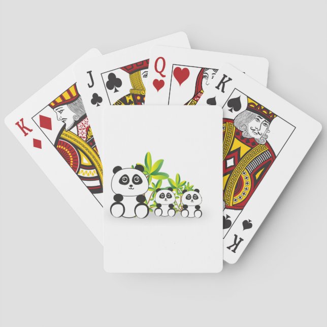 Baraja De Cartas Familia Panda (Reverso)