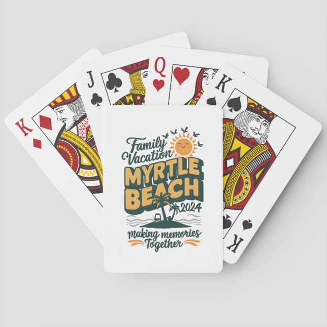 Baraja De Cartas Familia Vacation Myrtle Beach 2024 Haciendo Recuer (Reverso)