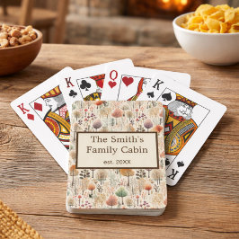 Baraja De Cartas Family Gift Woodland Cozy Cabin Personalized 
