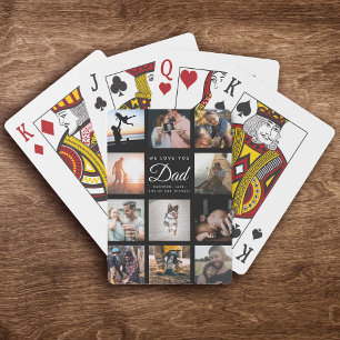Baraja De Cartas Family Photo Collage WE LOVE YOU Dad Trendy Cool
