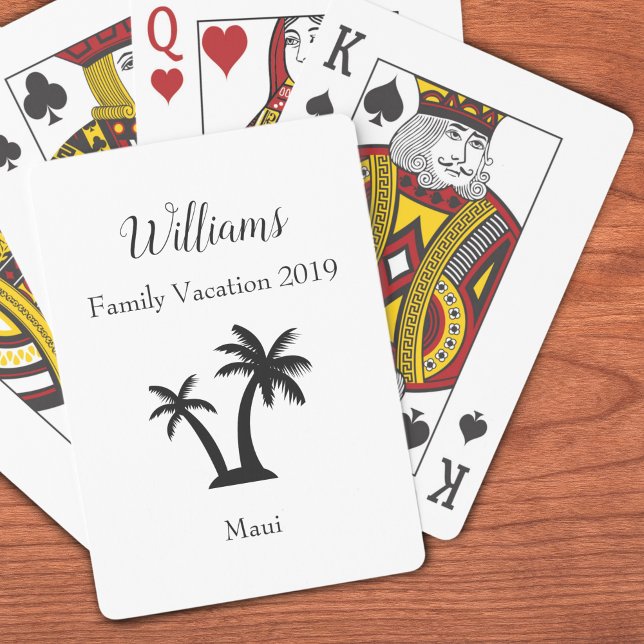 Baraja De Cartas Family Tropical Vacation Palm Tree Keepsake (Subido por el creador)