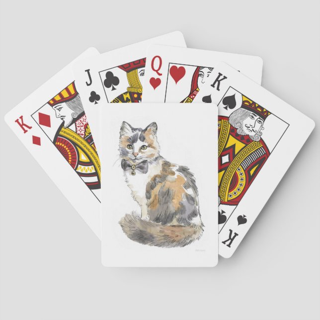Baraja De Cartas Fancy Calico Cat (Reverso)