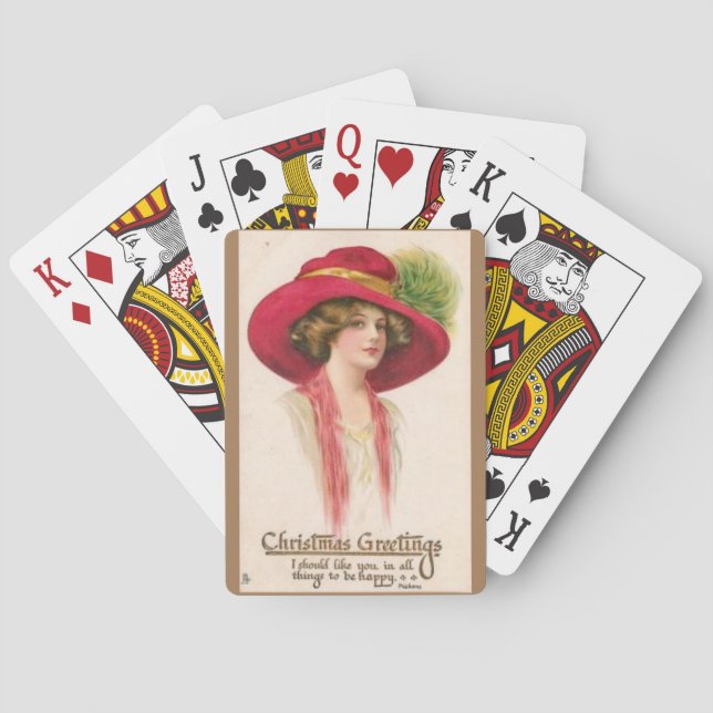 Baraja De Cartas Fancy Navidades Lady (Reverso)