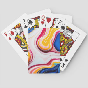 Baraja De Cartas Fantasía blanca rosa rosa azul trendy