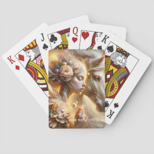 Baraja De Cartas Fantasía Chica Y Caballo