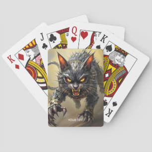 Baraja De Cartas Fantasía cuece gato enfurecido