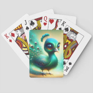 Baraja De Cartas Fantasía Cuesta Bebé Verde Peacock