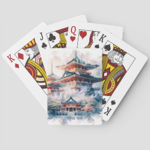Baraja De Cartas Fantasía Cuidada Templo Japonés