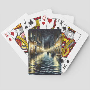 Baraja De Cartas Fantasía Cuta Antigua Venecia Canal