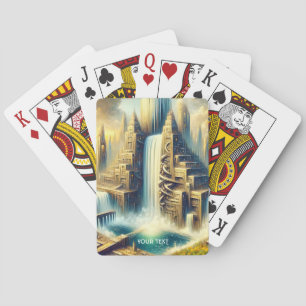 Baraja De Cartas Fantasía Cuta Ciudad Catarata Colosal