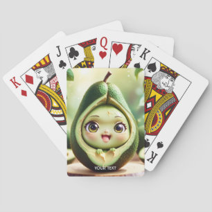 Baraja De Cartas Fantasía Cute Aguacate Sonrió Ojos