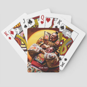 Baraja De Cartas Fantasía Cute Dos Luchadores De Sumo