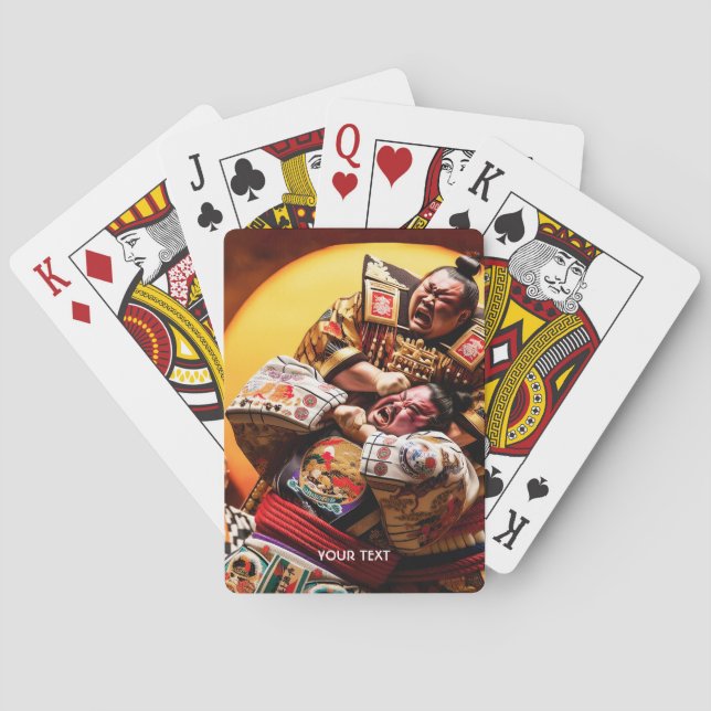Baraja De Cartas Fantasía Cute Dos Luchadores De Sumo (Reverso)
