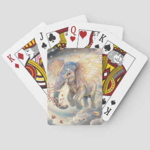 Baraja De Cartas Fantasía Cute Elefante Volador Sakura