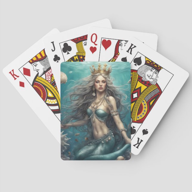 Baraja De Cartas Fantasía de la sirena (Reverso)