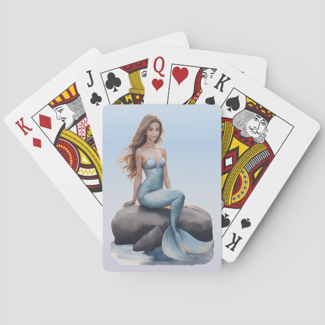 Baraja De Cartas Fantasía de las tarjetas de juerga de sirena (Reverso)