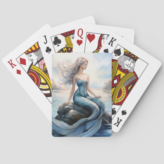 Baraja De Cartas Fantasía de las tarjetas de juerga de sirena (Reverso)
