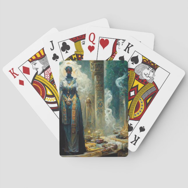 Baraja De Cartas Fantasía de los sacerdotes fantasmas (Reverso)