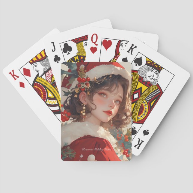 Baraja De Cartas Fantasía de navidades : Tarjetas románticas de póq (Reverso)