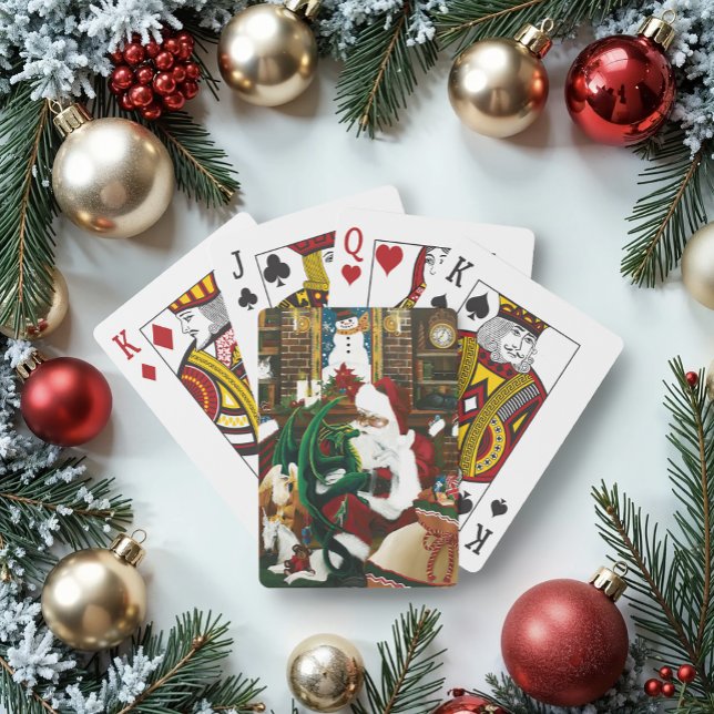 Baraja De Cartas Fantasía del Dragón de Santa Navidades (Subido por el creador)