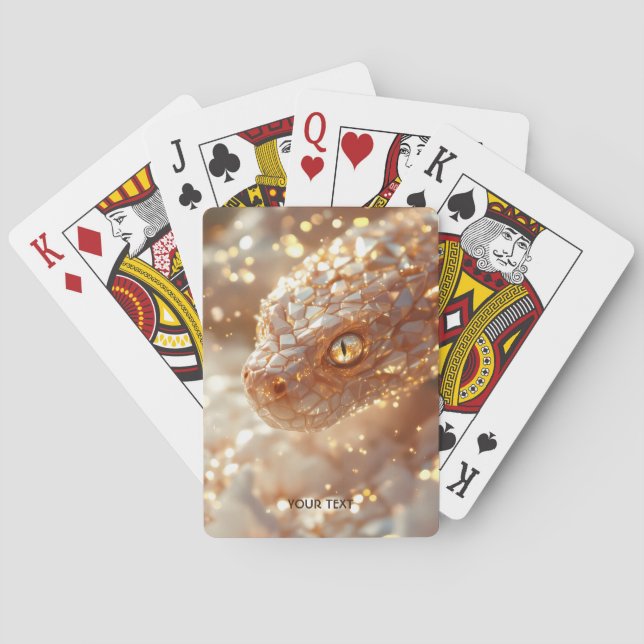 Baraja De Cartas Fantasía dulce pastel serpiente rosada (Reverso)