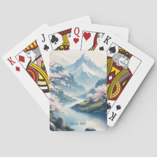 Baraja De Cartas Fantasía en un paisaje de primavera japonesa