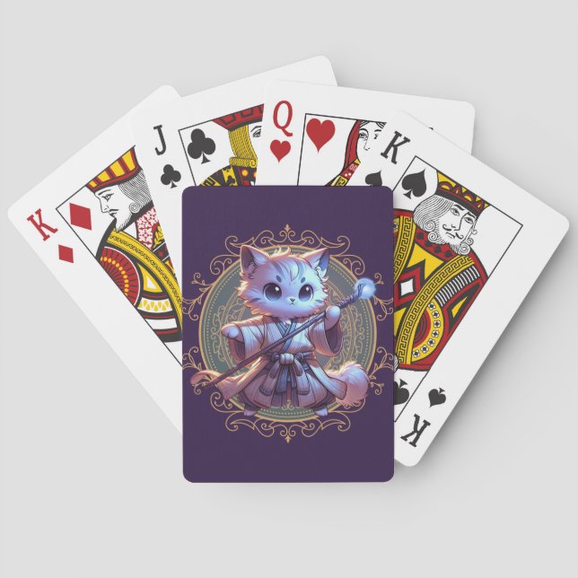 Baraja De Cartas Fantasía felina (Reverso)
