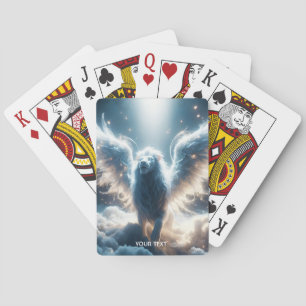 Baraja De Cartas Fantasía lindo cielo de león blanco