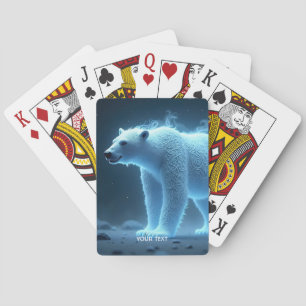 Baraja De Cartas Fantasía lindo oso polar fantasmal