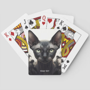 Baraja De Cartas Fantasía lindo Sfinx Gato negro