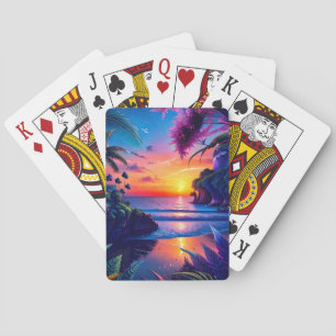 Baraja De Cartas Fantasía Playa Tropical Dos