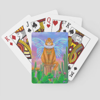 Baraja De Cartas Fantasía rey gato mariposa