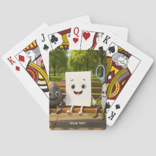 Baraja De Cartas Fantasía tijeras de papel de rock cutáneo