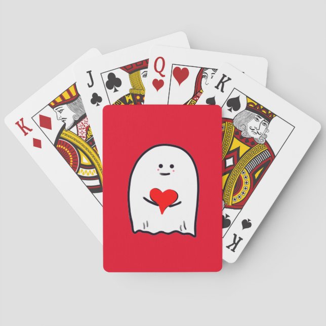 Baraja De Cartas Fantasma con corazón (Reverso)