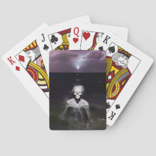Baraja De Cartas Fantasma en el mar - Pintura al óleo