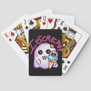 Baraja De Cartas Fantasma personalizado "Grito" con arte de cono de