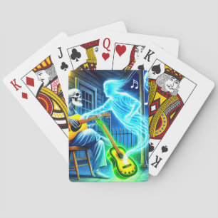 Baraja De Cartas Fantasma tocando la guitarra
