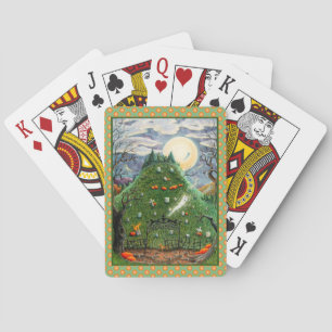 BARAJA DE CARTAS FANTASMAS CAT EN NUEVE CEMETERIO DE VIDAS, ARTE FO