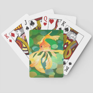 Baraja De Cartas Fantasmas de oro con vectores de burbujas verdes