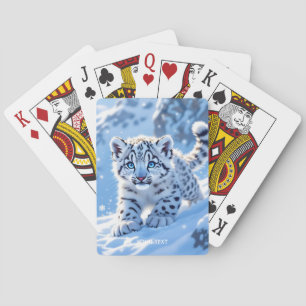 Baraja De Cartas Fantástico Cute Snow Baby Leopardo