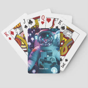 Baraja De Cartas Fantasy Cute Astronauta Espacio de medusas