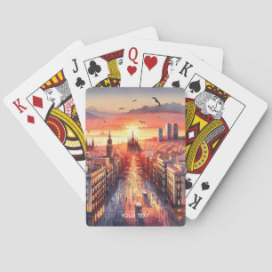 Baraja De Cartas Fantasy Cute Barcelona Sunset View