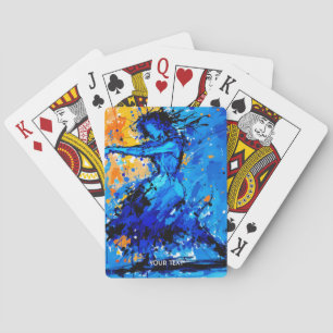 Baraja De Cartas Fantasy Cute Blue Naranja Bailarín