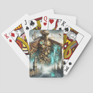 Baraja De Cartas Fantasy Cute Bridge Steampunk Robot